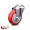 Service Caster 4 Inch Red Polyurethane Wheel Swivel Bolt Hole Caster SCC-BH20S414-PPUB-RED - alternate 5